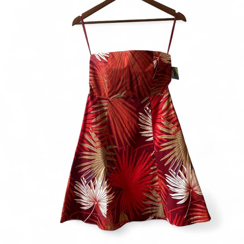 Y2K GAP Red Tropical Strapless Dress – Resort Mini S
